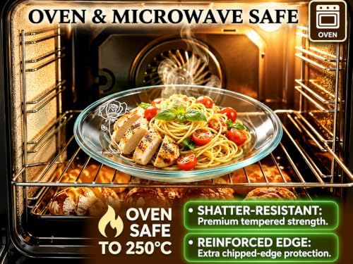 Tempered Glass Plates Set of 4, 8 Inch Appetizer Dessert Plates - Image 5