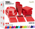 Exquisite 350 Pcs Red Plates and Napkins Party Supplies Plate Sets by Exquisite