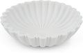 White Decorative Bowl Modern Home Decor - 10.6" Large Resin & Sandstone Centerpiece Bowl for Entryway Table, Coffee Table, Kitchen Counter or Serving Fruit, Keys, Candy