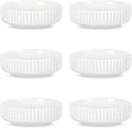 Selamica Ceramic Soy Sauce Dish, 2.6 Oz Dipping Bowls Set of 6, 3.5 Inch Pinch Bowls for Dip, Side Dish, Condiments, Sushi, Set of 6, White