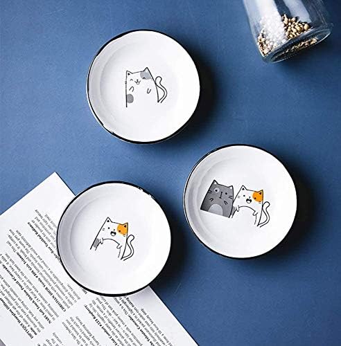 4pcs Ceramics Cat Dinner Relish Dishes Seasoning Dishes Dipping Appetizer Plates - Image 3