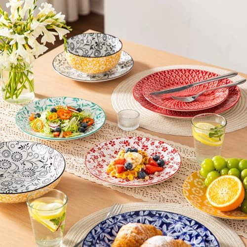 vancasso 10.25" Ceramic Dinner Plates Set of 6, Muted Vintage - Image 6