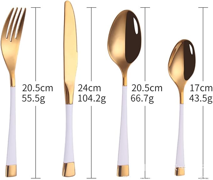 Blue-Gold Silverware ZILNEHZ Flatware Set for 12 Stainless Steel Cutlery Set Elegance Luxury Tableware Set Forks and Spoons Utensil Sets for Home Restaurant Dishwasher Safe