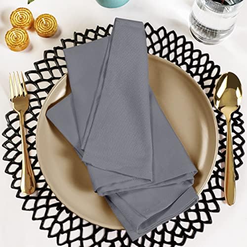Utopia Kitchen Cotton Blend Charcoal Cloth Napkins [12 Pack, 18x18 Inch] - Image 6