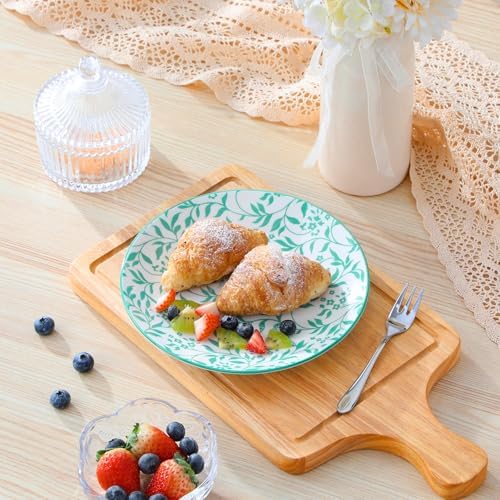 vancasso 8.25" Pastel Salad Plates Set of 6, Vintage Ceramic - Image 6