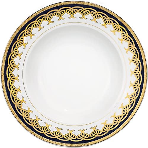 Lorren Home Trends 57-Piece Porcelain Dinnerware Set, Iris, Service for 8 - Image 4