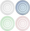 Multicolor Hobnail Dessert Plates Set 4 Pressed Glass 8 Inch by Yungala