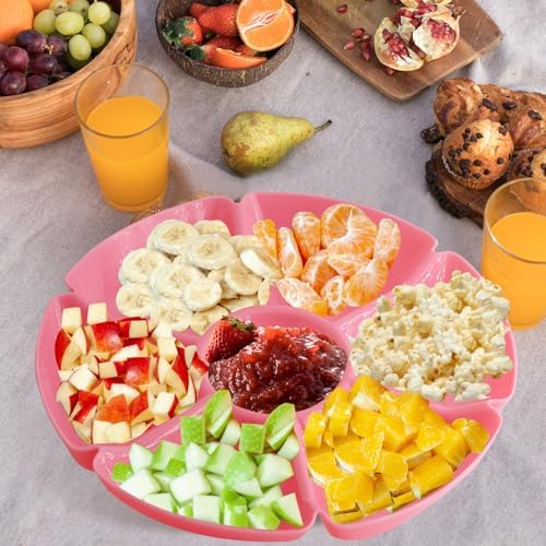 3 Round Plastic Serving Trays 11 Inch 7 Comp - Image 5