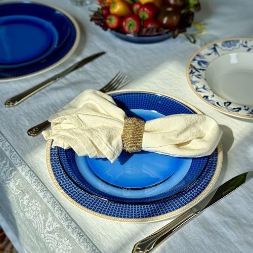 STP GOODS Glass Plates Set of 4 – Borosilicate Salad & Dessert Plates, Transparent Glass Appetizer Plates, Microwave & Dishwasher Safe Tableware - Image 3