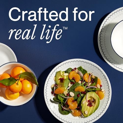 Corelle 18-Piece Dinnerware Set Service for 6, Lightweight Round Plates and Bowls Set, Vitrelle Triple Layer Glass, Chip Resistant, Microwave and Dishwasher Safe, Caspian - Image 6