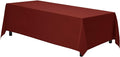 Gee Di Moda Rectangle Tablecloth - 70 x 120 Inch Burnt Orange Table Cloth for 6 or 8 Foot Rectangle Tables - Heavy Duty Washable Fabric - for Holiday Party, Dinner, Weddings, Baby Shower & Events