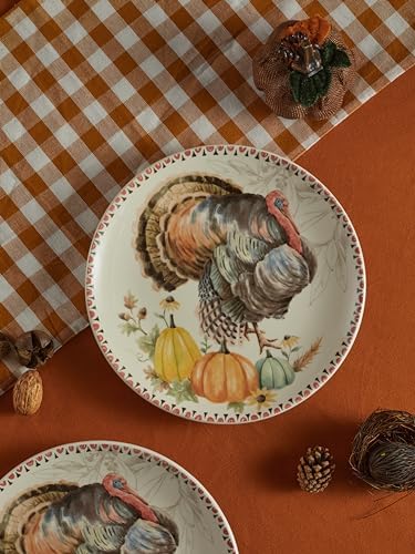 Bico Blessing Season Salad Plates Set of 4, 8.75 Inch Ceramic Dessert Plates for Salad, Appetizer, Side Dishes, Microwave and Dishwasher Safe, Gift for Housewarming and Thanksgiving - Image 6