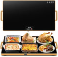 Electric Warming Tray,XXL 32"x18",Tempered Glass Warming Mat for Food,Black by Wanish