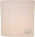 Nikalaz Set of 6 Placemats Made of Recycled Leather (18"x13", Creamy White/Beige with Light Pink Nuance)