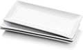 Miicol Porcelain Serving Platters Set of 3, Large Serving Trays 14 Inch, White Rectangle Plates, Ceramic Serving Dishes for Party, Restaurant, Buffet, Steak, Dessert, Salad, Fruit, Microwave Safe