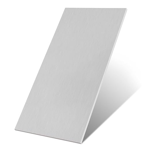 6061 T651 Aluminum Sheet Metal 8 x 16 x 1/4 (6MM) Inch Thick Flat Plain Aluminum Plate Covered with Protective Film, Heat Treatable Rectangle 6MM Aluminum Metal Plate for Industrial