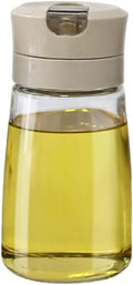 Simple Style Leak-Proof Glass Cruet Bottle 420ml, Oil & Vinegar Dispenser with Sealed Pour Spout, Wide Mouth, Easy to Clean, Kitchen & Dining Essential