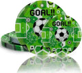 I00000 20 Green Plastic Soccer Plates, Disposable Plates for Soccer Party by I00000