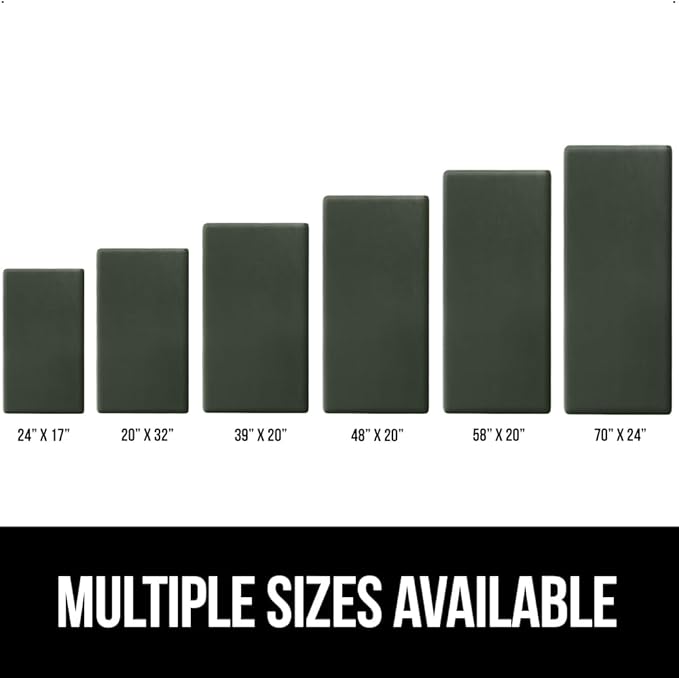 GORILLA GRIP Comfortable Cushioned Kitchen Mats for Floor, 48x20, Waterproof and Stain Resistant Soft Top, 3/4 Inch Thick Ergonomic Standing Desk Anti Fatigue Mat, Foam Supports Feet, Hunter Green