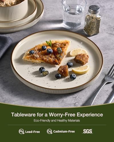 Famiware Dinnerware Set with Mugs, Creamic Plates and Bowls, Dishes for 4 - Image 3