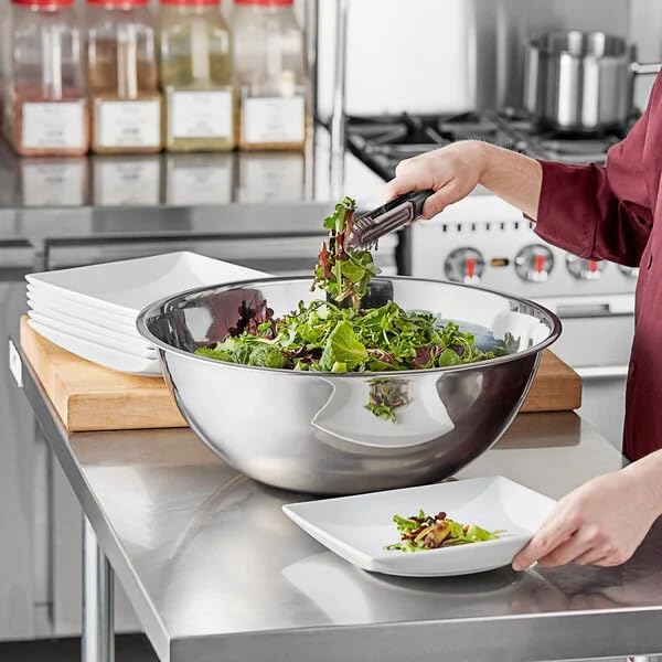 Stainless Steel 13 QT Mixing Bowl | Home & Commercial Quality | Flat Bottom | Cooking, Baking, Meal Prep [1PK]