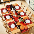 ANNA QUEEN Fall Maple Leaves Table Runner and Placemats Set of 6, 13"x72" Table Runner with 12"x18" Placemats, Autumn Dining Table Set for Kitchen, Farmhouse, Thanksgiving Decoration by ANNAQUEEN