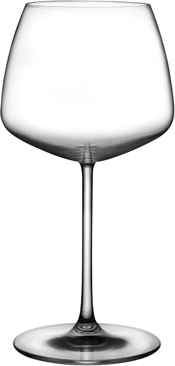 NUDE Mirage Set, Red-White Crystal Wine Glasses | Lead-free Crystal| Unique Stem Glasses, Wine Glasses, Set Of 2