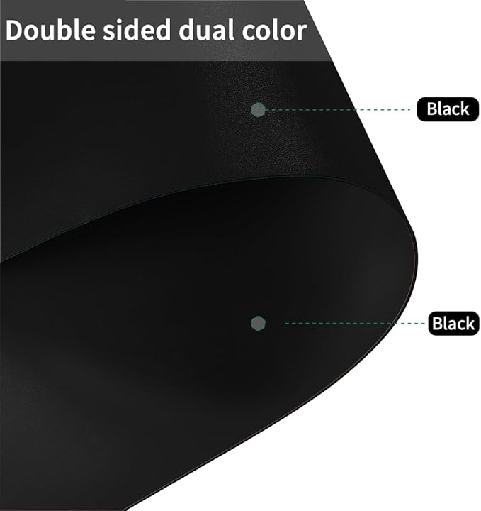 Table Pads for Dining Room Table for Dining Room Table - Can Be Used On Both Sides Waterproof and Easy to Clean Good Flatness Used for Dining Table(Black+Black 46x72)