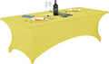 LZY Spandex Fitted Stretch Table Cover for 6 ft or 4ft or 8ft Folding Table, Rectangular Cocktail Tablecloth, Perfect for Party or Banquet