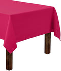 Gee Di Moda Rectangle Tablecloth - 60 x 84 Inch Fuchsia Table Cloth for 5 Foot Rectangle Tables - Heavy Duty Washable Fabric - for Holiday Party, Dinner, Weddings, Baby Shower & Events