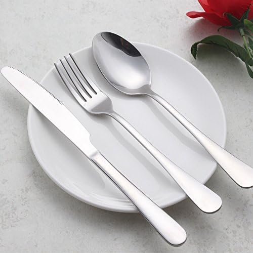 HornTide 12-Piece Flatware Sets Dinner Knife Fork Spoon, 3-Piece Place Setting Service for 4 Person Stainless Steel Mirror Polishing, Ideal for Home, Kitchen and Restaurant - Image 6