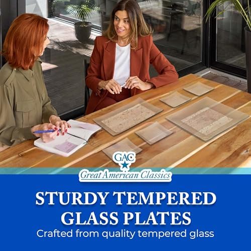 Tempered Glass Dessert Plates – 6 Inch Elegant Square Appetizer Plates, Modern Serving Dishes for Snacks, Salads & Sweets, Durable, Microwave & Dishwasher Safe – Set of 4, Silver - Image 7