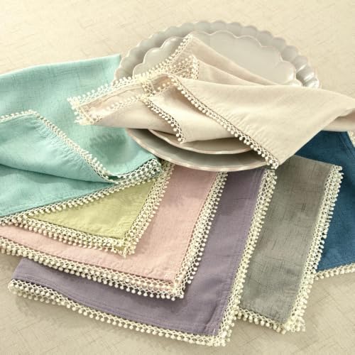 Lenox French Perle Solid Napkins, Set of 4, Dove - 19" W x 19" L - Image 3