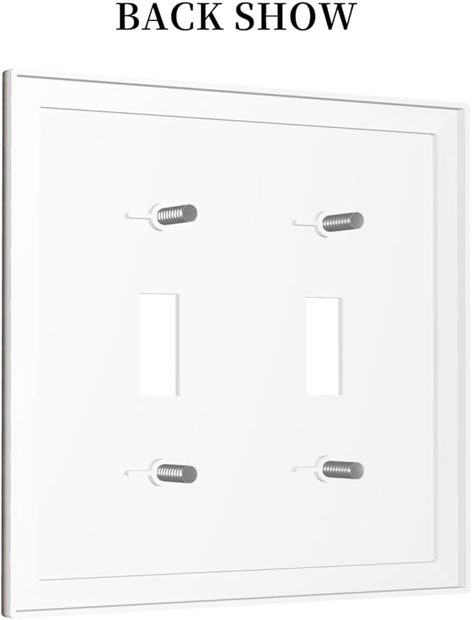 Decorative Light Switch Cover Brown Red Rustic Wood Grain Retro Farmhouse 2 Gang Wall Plate Double Toggle Switch Plate Receptacle Electrical Outlet Cover Switchplate for Farmhouse Cabin（2 Pack）