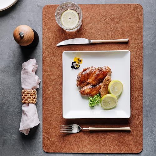 Ceramic Square Dinner Plates,7.7 Inch Square Serving Plate for Steak, Pasta, Salad, Snacks, Dessert, Appetizer Plates-Set of 4 - Image 3