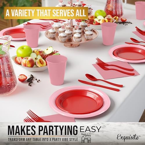 Exquisite 350 Pcs Valentines Plates and Napkins Party Supplies Plate Sets - Image 4