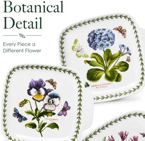 Portmeirion Botanic Garden Canape Plates - Assorted Floral Motif, Set of 4 - Image 2