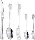 IKXO Silverware Set 30 Piece Silver Flatware Set for 6,Stainless Steel Flatware Cutlery Set For Home Hotel, Kitchen Utensils Set Include Fork Knife Spoon,Mirror Polished,Dishwasher Safe