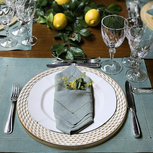 13" White Charger Plates, Round Plastic Server Ware Chargers for Dinner Plate, Decorative Table Setting Bulk Event, Party, Wedding, 6 Pack - Image 5
