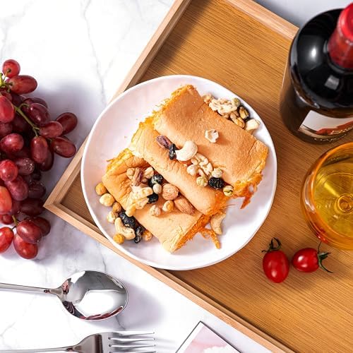 6.75 inch Melamine Plates, Round Salad Dessert Appetizer Plates for Kitchen, Small Plates, Set of 6 White Dishwasher Safe Shatter Resistant - Image 3