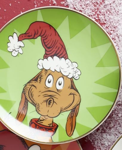 Lenox Grinchmas Christmas Tidbit Plates, Dessert Plate Set for 4 - Image 6