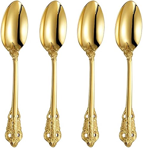 KEAWELL Luxury 4-Piece 18/10 Stainless Steel Dinner Spoon Set (Gold) by KEAWELL
