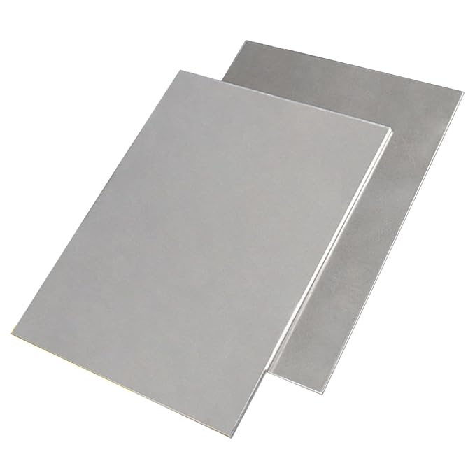 TEN-HIGH 2 Pack 22 Gauge Mild Steel Sheet Metal Plate 8 x 8 Inch Cold Rolled Steel Plate for Professional Industrial Use and DIY Projects - Smooth Surface, Easy to Form and Weld
