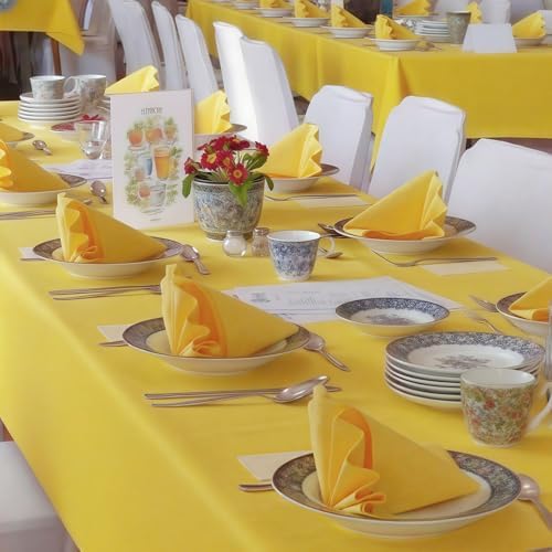 FOLINS&HOME Yellow Cloth Napkins Set of 8, Decorative 20x20 Inch Napkins - Image 5