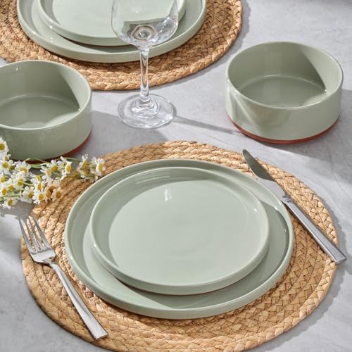 LIANYU Stoneware Dinnerware Sets Service for 8, 24 PCS Plates and Bowls Set - Image 6