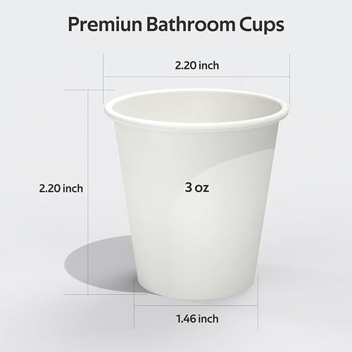 200 Count 3 oz Disposable Coffee Cups, Bathroom Mouthwash Cups, Leak-Free Food Safe Small Paper Mini Cup | Leak-Free, Food Safe, Small