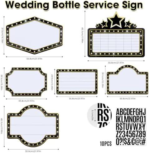 Wedding Bottle Service Sign,6 Pack - Image 3