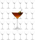 LEMONSODA Hand Blown Classic Martini Glasses Manhattan, Cosmopolitan, Espresso Martini, Lemon Drop, Dirty Martini - Inspired by 1930's-50's Cocktail Culture - 6oz/10oz (Set of 24, 10oz) (2270)