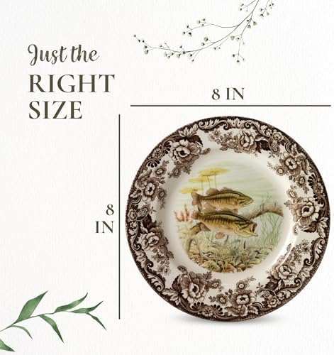 Spode – Woodland – Salad Plate - Bass – Brown/White - Image 7
