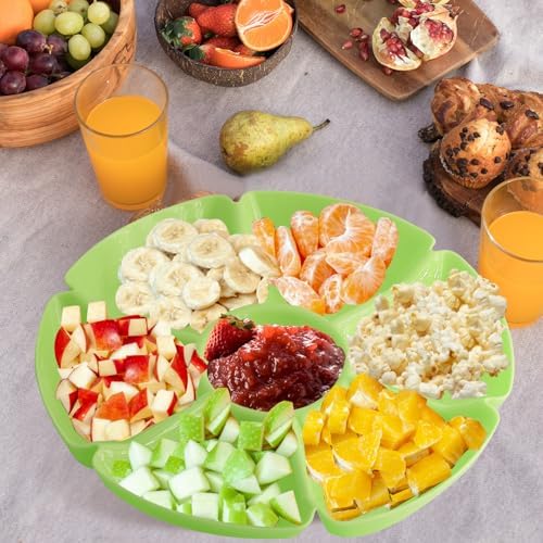 3 Round Plastic Serving Trays 11 Inch 7 Comp - Image 6